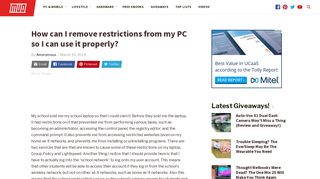 How can I remove restrictions from my PC so I can use it properly?