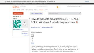 How do I disable programmable CTRL-ALT-DEL in Windows 7 to hide ...