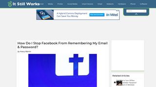How Do I Stop Facebook From Remembering My Email & Password ...