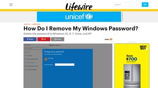 How Do I Remove My Windows Password? - Lifewire