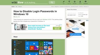 How to Disable Login Passwords in Windows 10: 7 Steps
