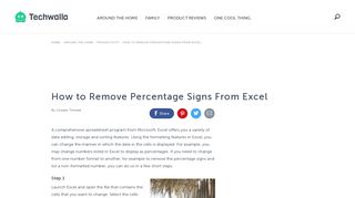How to Remove Percentage Signs From Excel | Techwalla.com