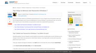 Top 3 Ways to Remove User Password in Windows 7