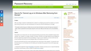 How to Fix “Cannot Log on to Windows After Removing from Domain ...