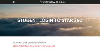STAR 360 - STUDENT LOGIN - Mrs. Genao