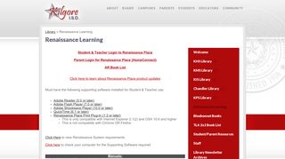 Renaissance Learning – Library – Kilgore Independent School District