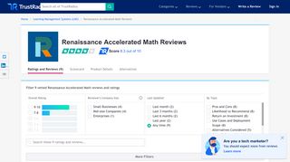 Renaissance Accelerated Math Reviews & Ratings | TrustRadius