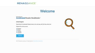Accelerated Reader Bookfinder UK - Welcome