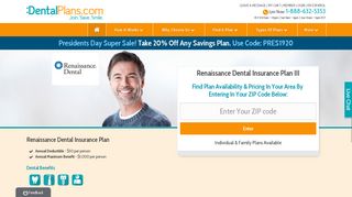 Renaissance Dental Insurance Plan III | DentalPlans.com