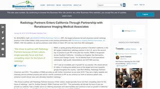 Radiology Partners Enters California Through Partnership with ...