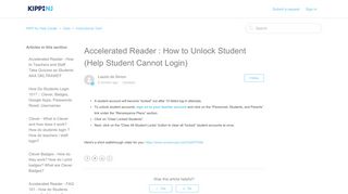 Accelerated Reader : How to Unlock Student (Help Student Cannot ...