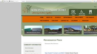 Renaissance Place • Page - Sierra Vista Unified School District #68