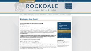 Renaissance Home Connect – Parents – Rockdale ISD