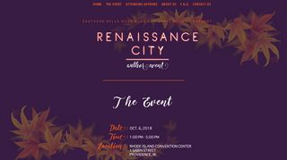 Welcome to Renaissance City Author Event - October 6, 2018
