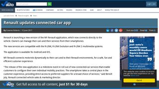 Renault updates connected car app | Automotive Industry News | just ...
