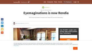Eyemaginations is now Rendia - Technical.ly Baltimore
