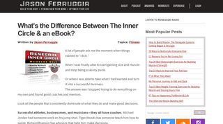 What's the Difference Between The Inner Circle ... - Jason Ferruggia