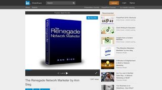 The Renegade Network Marketer by Ann Sieg - SlideShare