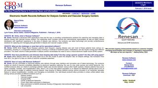 Dialysis Software, Renesan Software - CEOCFO mobile