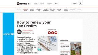 How to renew your Tax Credits | lovemoney.com