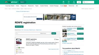 RENFE registration - Madrid Forum - TripAdvisor