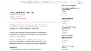 Renhill Companies hiring Findlay City Schools - ASL Aide in Toledo ...