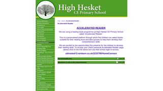 Accelerated Reader - High Hesket School