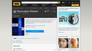 Renovation Raiders (TV Series 2013– ) - IMDb