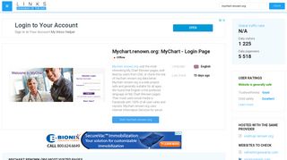 Visit Mychart.renown.org - MyChart - Login Page.