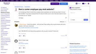 Rent a center employee pay stub website? | Yahoo Answers