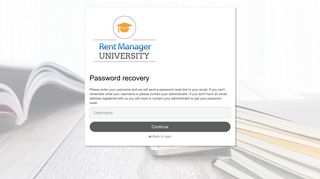 Rent Manager University - Forgot password