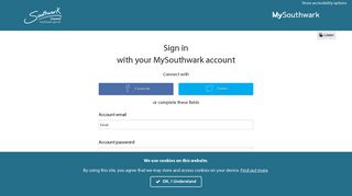 MySouthwark Login Southwark Council