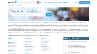 Rent To Own Homes - Foreclosure.com