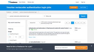 Vworker rentacoder authentication login Jobs, Employment | Freelancer