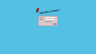 Rent a Crowd - Log in