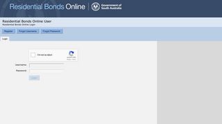 Residential Bonds Online Login