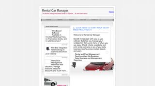 Web Based Rental Vehicle Software - RentalCarManager.com.au