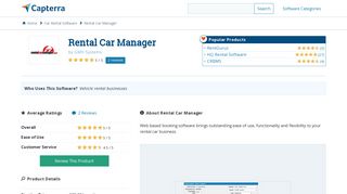 Rental Car Manager Reviews and Pricing - 2019 - Capterra