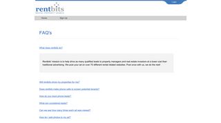 RentBits-Homes: FAQ page content - Rent Marketer