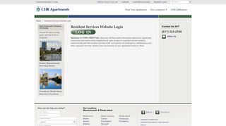 Resident Services Website Login | CHR Apartments