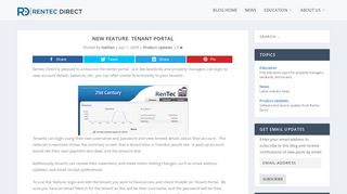 New Feature: Tenant Portal - Rentec Direct