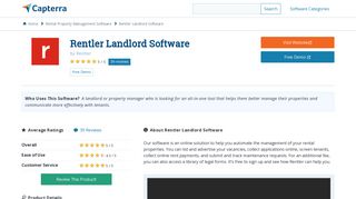 Rentler Landlord Software Reviews and Pricing - 2019 - Capterra