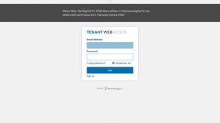 Tenant Web Access - Login - Rent Manager