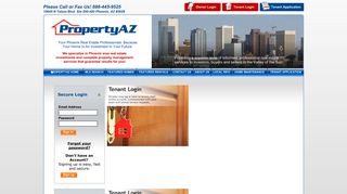 PropertyAZ Tenant Login