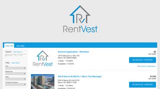 RentVest Reno's Available Rentals - Tenant Turner