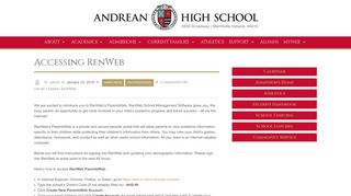 Accessing RenWeb | Andrean High School