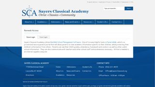 Sayers Classical Academy » Renweb Access