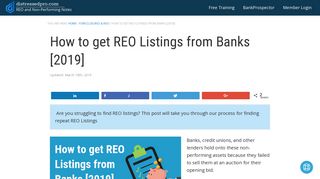 How to get REO Listings from Banks [2019] · distressedpro.com