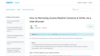 How to Remotely Access Reolink Cameras & NVRs via a Web ...