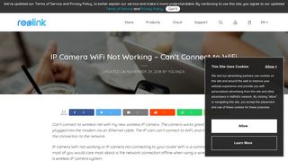 IP Camera WiFi not Working – 8 Tips to Fix IP Cam not ... - Reolink